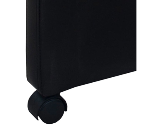 vidaXL virtuves krēsli, 4 gab., melna mākslīgā āda