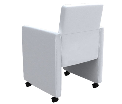 vidaXL virtuves krēsli, 4 gab., balta mākslīgā āda