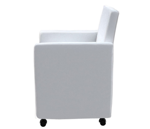 vidaXL virtuves krēsli, 6 gab., balta mākslīgā āda