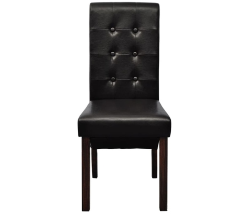 vidaXL virtuves krēsli, 2 gab., brūni, mākslīgā āda