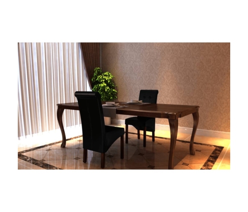 vidaXL virtuves krēsli, 2 gab., melna mākslīgā āda