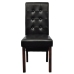 vidaXL virtuves krēsli, 2 gab., melna mākslīgā āda