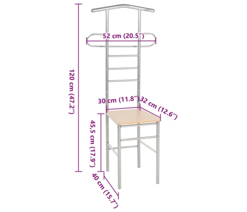 vidaXL augstas atzveltnes krēsli, 2 gab., metāls