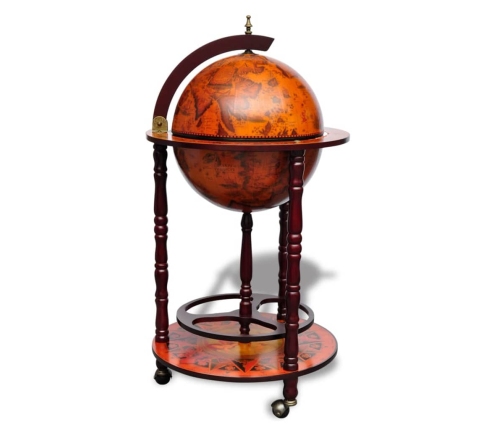 vidaXL vīna pudeļu turētājs, glubusa forma, eikalipta koks