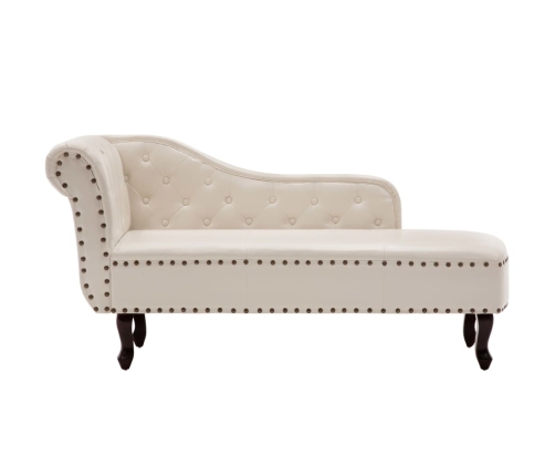 vidaXL zvilnis, balta mākslīgā āda