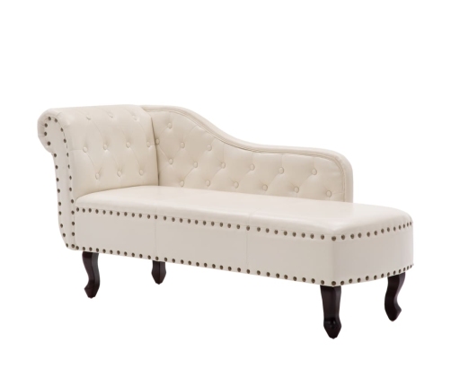 vidaXL zvilnis, balta mākslīgā āda