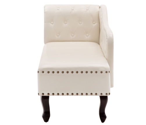 vidaXL zvilnis, balta mākslīgā āda