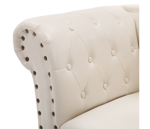 vidaXL zvilnis, balta mākslīgā āda