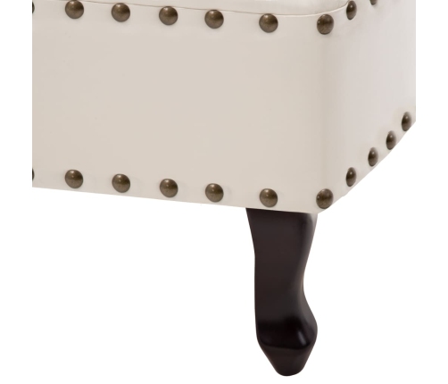 vidaXL zvilnis, balta mākslīgā āda