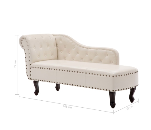 vidaXL zvilnis, balta mākslīgā āda