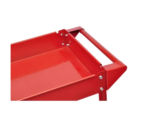 vidaXL instrumentu ratiņi, 100 kg, sarkani