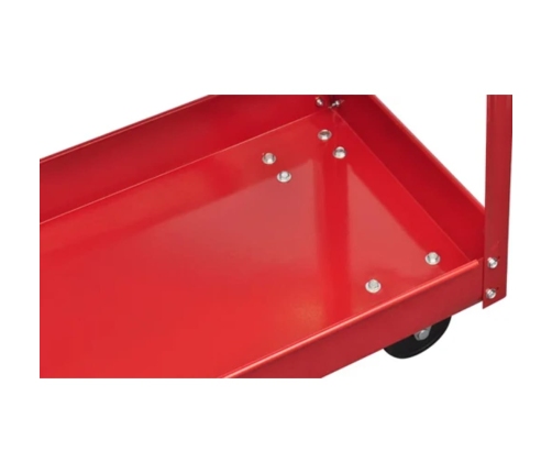 vidaXL instrumentu ratiņi, 100 kg, sarkani