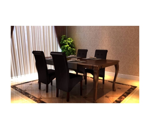 vidaXL virtuves krēsli, 4 gab., brūna mākslīgā āda