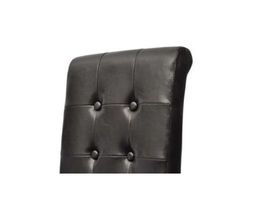 vidaXL virtuves krēsli, 4 gab., brūna mākslīgā āda