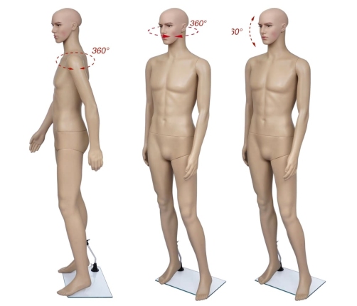 vidaXL vīriešu manekens, A