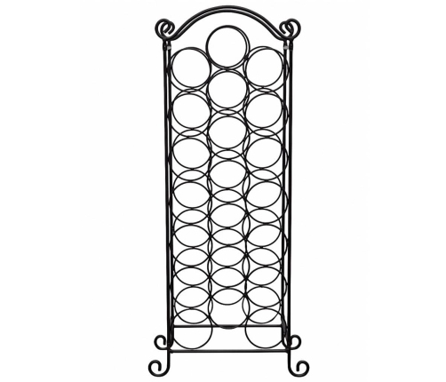 vidaXL vīna pudeļu plaukts, 21 pudelei, metāls