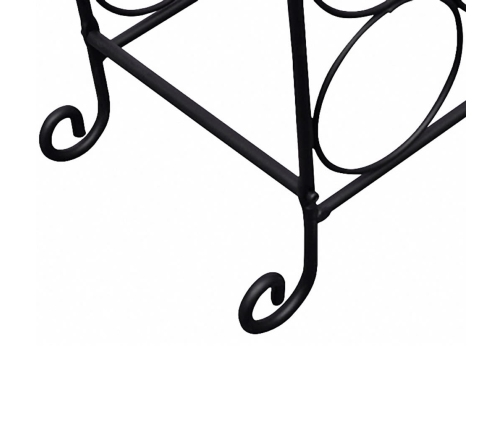 vidaXL vīna pudeļu plaukts, 21 pudelei, metāls