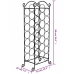 vidaXL vīna pudeļu plaukts, 21 pudelei, metāls
