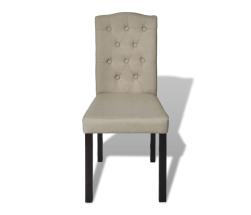 vidaXL virtuves krēsli, 4 gab., dzeltenbrūns audums