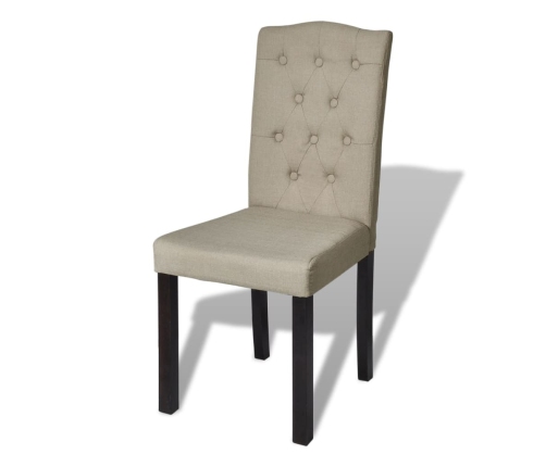 vidaXL virtuves krēsli, 4 gab., dzeltenbrūns audums