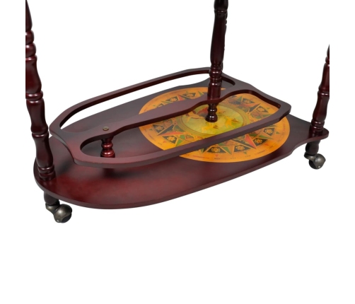 vidaXL vīna pudeļu turētājs, bārs, globusa forma, eikalipta koks