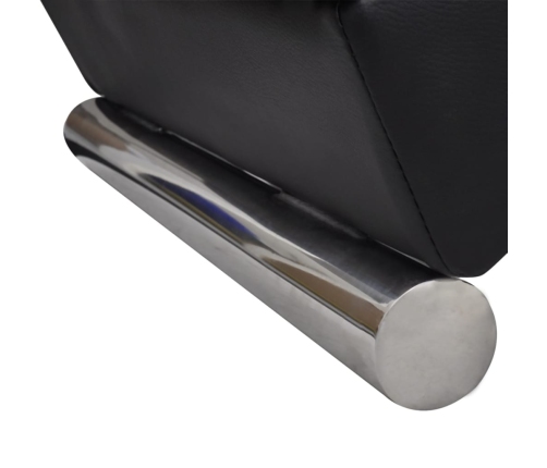 vidaXL zvilnis, melna mākslīgā āda