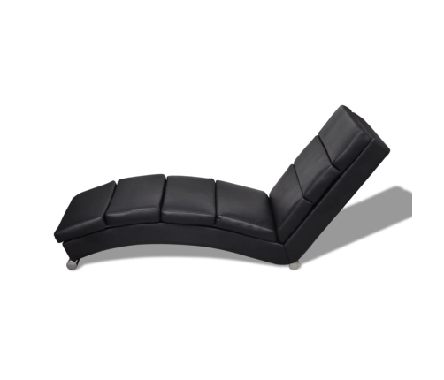 vidaXL zvilnis, melna mākslīgā āda