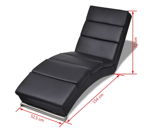 vidaXL zvilnis, melna mākslīgā āda