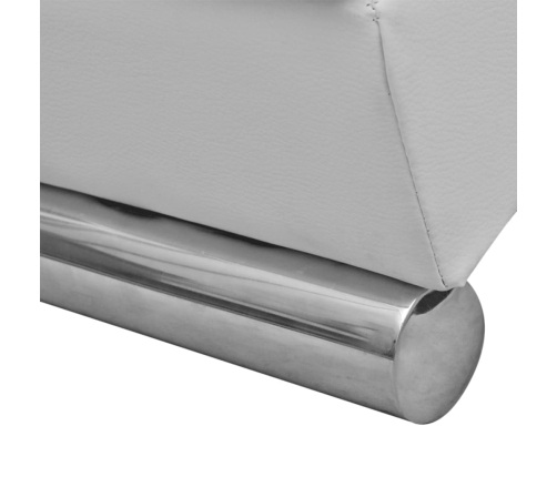 vidaXL zvilnis, balta mākslīgā āda