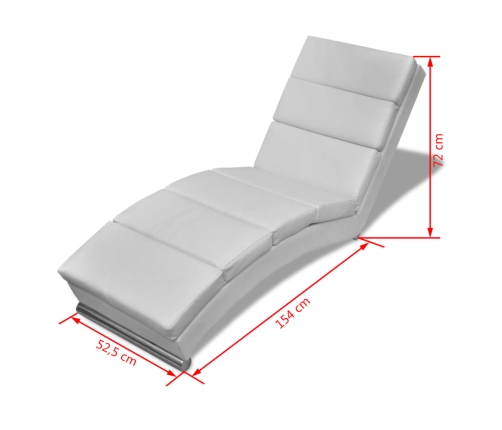 vidaXL zvilnis, balta mākslīgā āda