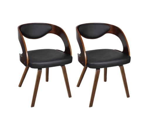 vidaXL virtuves krēsli, 2 gab., brūni, mākslīgā āda