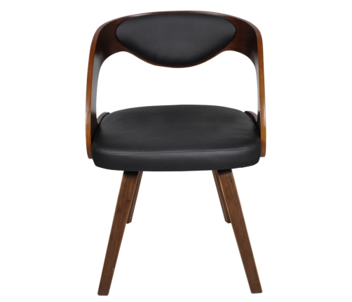 vidaXL virtuves krēsli, 4 gab., liekts koks un mākslīgā āda, brūns