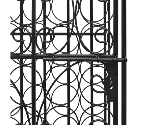 vidaXL vīna pudeļu plaukts, 28 pudelei, metāls