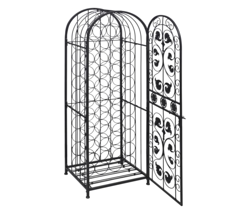 vidaXL vīna pudeļu plaukts, 45 pudelei, metāls