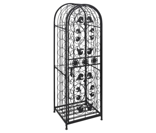 vidaXL vīna pudeļu plaukts, 45 pudelei, metāls