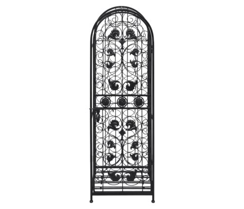 vidaXL vīna pudeļu plaukts, 45 pudelei, metāls