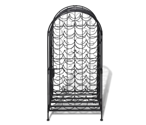 vidaXL vīna pudeļu plaukts, 35 pudelēm, metāls