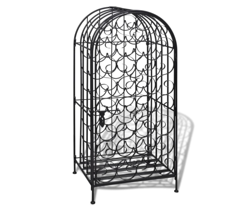 vidaXL vīna pudeļu plaukts, 35 pudelēm, metāls