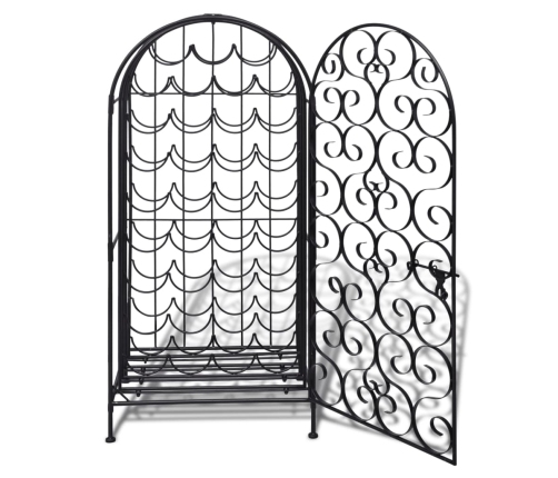 vidaXL vīna pudeļu plaukts, 35 pudelēm, metāls