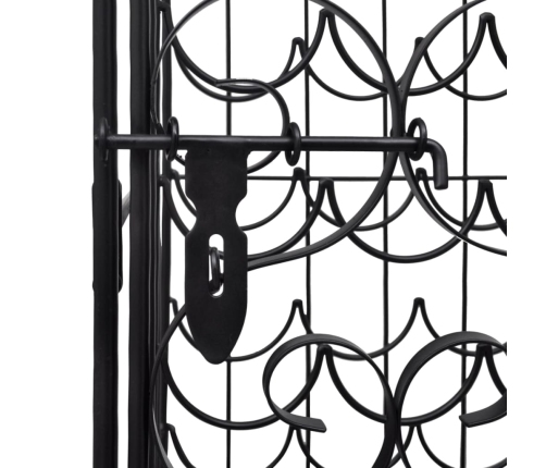 vidaXL vīna pudeļu plaukts, 35 pudelēm, metāls