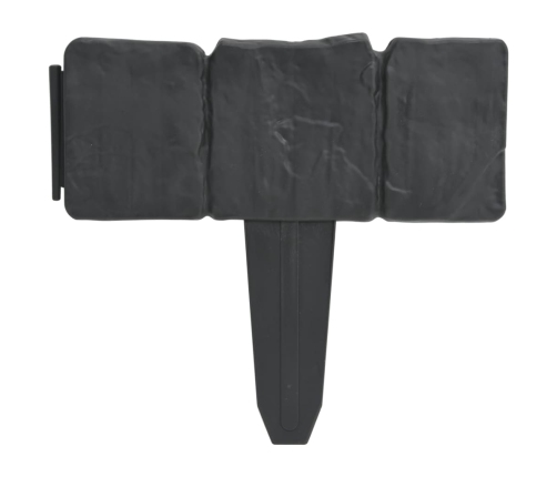 vidaXL zāliena apmales, 41 gab., akmeņu dizains, plastmasa, 10 m