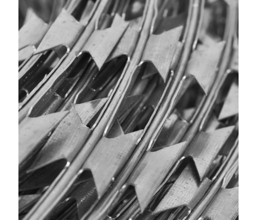 vidaXL spirālveida dzeloņstieple, cinkots tērauds, 100 m