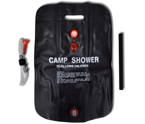 Kempinga duša, solārā āra duša, 20 L, 2 gab.