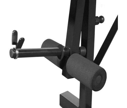 vidaXL saliekams svaru sols ar svaru stieni un hantelēm