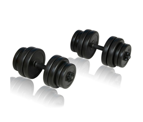 vidaXL saliekams svaru sols ar svaru stieni un hantelēm