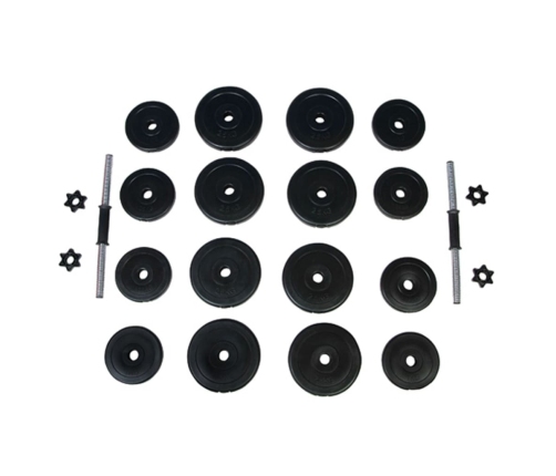 vidaXL saliekams svaru sols ar svaru stieni un hantelēm