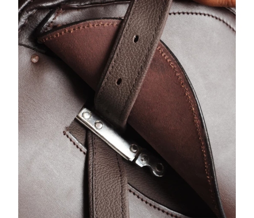Zirgu seglu / sedlu komplekts 40.64 cm, āda brūni 14 cm 5 piederumi