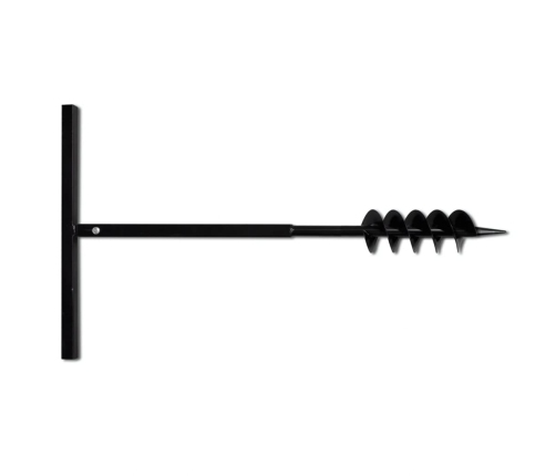 Zemes Urbis Ar Rokturi 100 Mm Un Dubultajām Spirālēm, Melns Tērauds