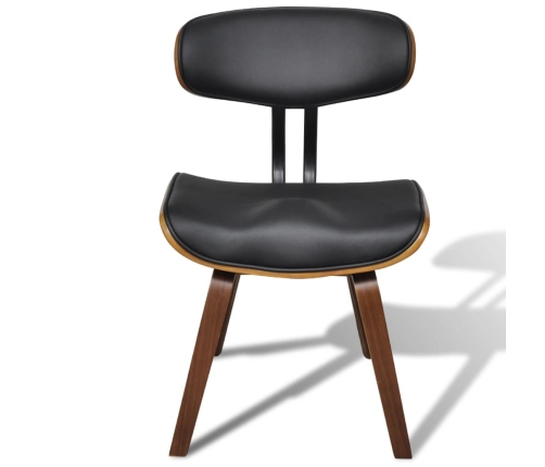 vidaXL virtuves krēsli, 2 gab., liekts koks un mākslīgā āda