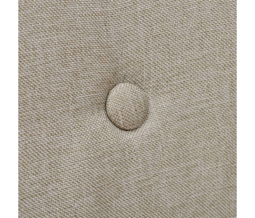 vidaXL virtuves krēsli, 2 gab., bēšs audums, masīvs ozolkoks